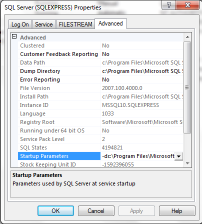 Screen cap: enabling deadlock trace in SQL Server