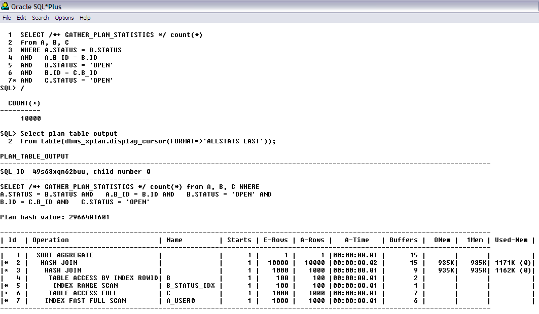 Advanced Oracle Explain Plan Techniques Part 4