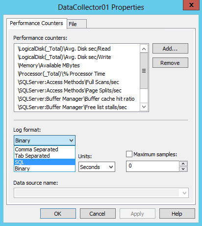 Select SQL Server for log Otey