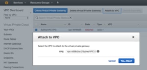 Attach VPG to VPC